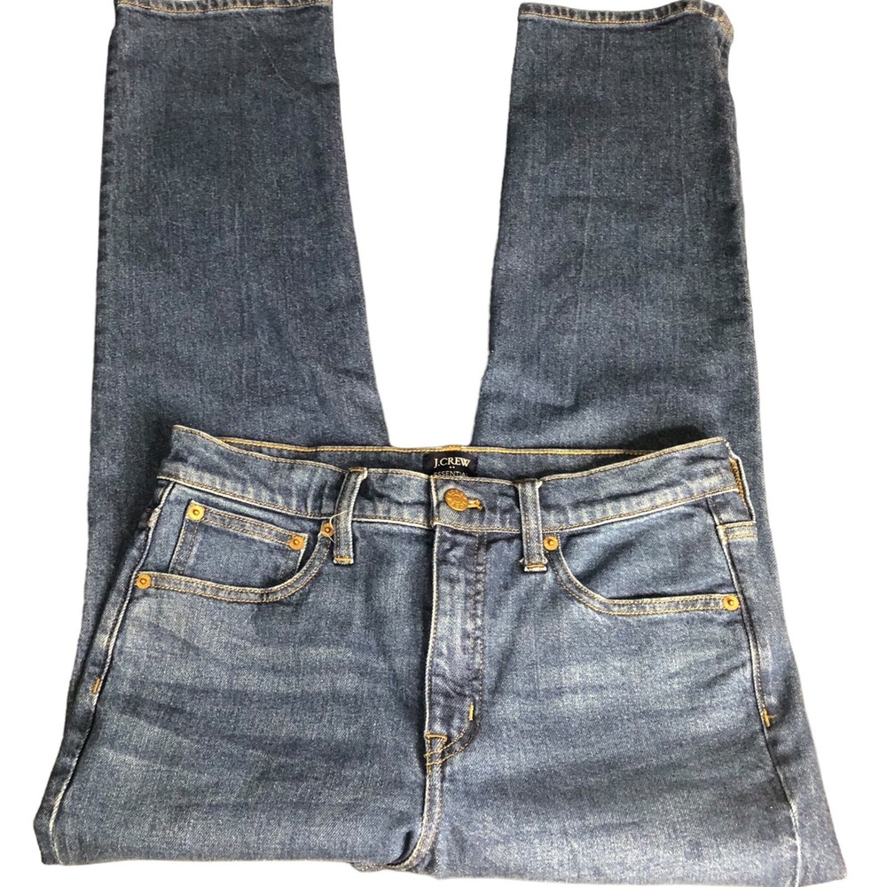 J. Crew Jeans Womens 28 Essential Straight Leg Medium Wash Classic Denim
